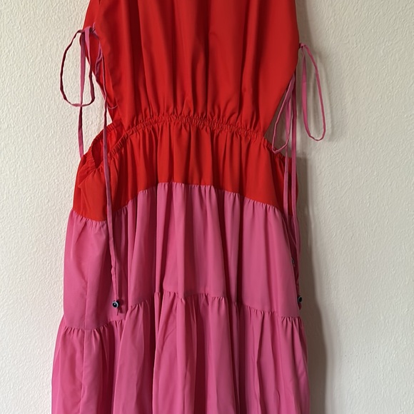 NWT STAUD Minerva Dress in Red/Pink Women’s Size Medium - Picture 13 of 13